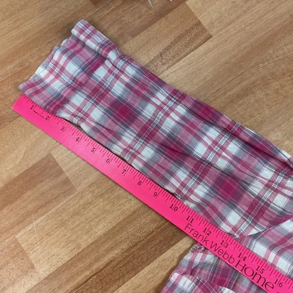 Style & Co. pink plaid western style snap up blouse size 14 silver streaks - Picture 12 of 12